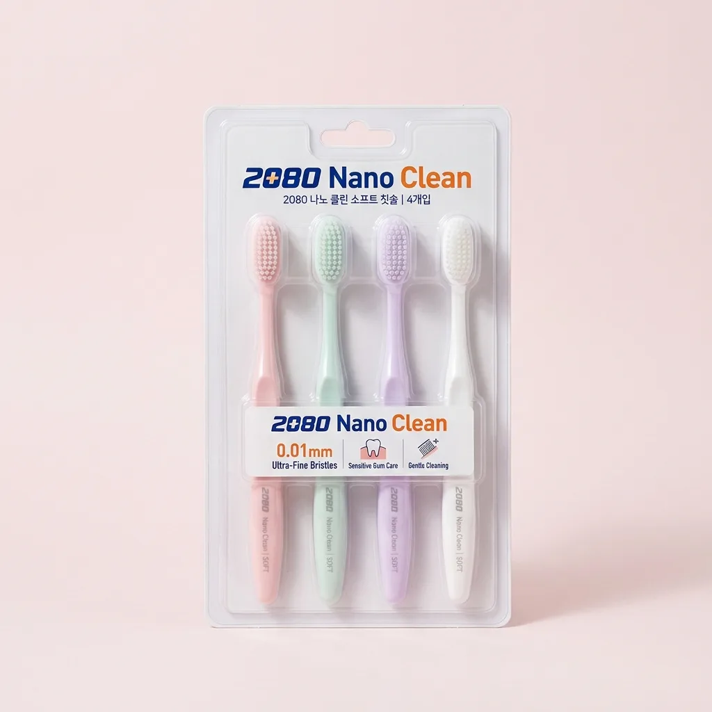 Зубные щётки 2080 Nano Clean мягкие 4 шт